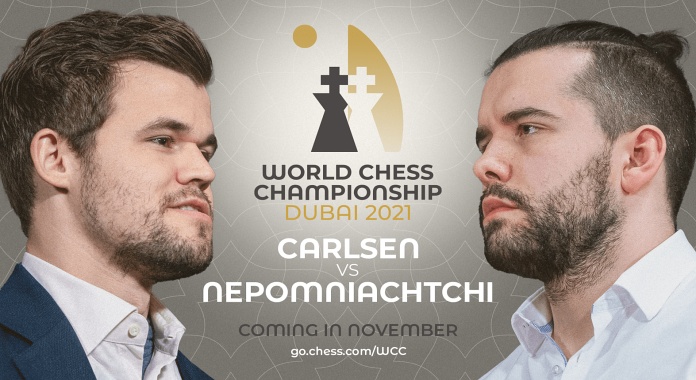 Ian Nepomniachtchi will face the reigning World Chess Champion Magnus Carlsen at the Dubai Championship in November-December 2021